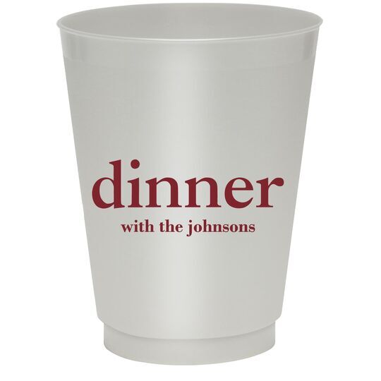 Big Word Dinner Colored Shatterproof Cups